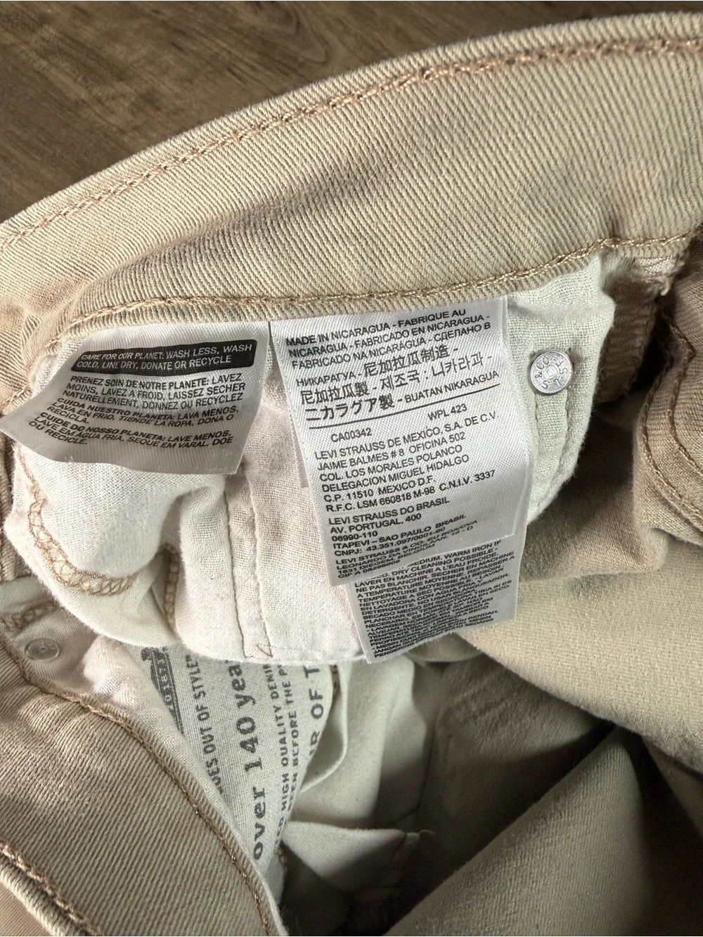 Levi’s 502 Men’s Jeans W32 L32 Beige Khaki Regular Taper 5 Pocket Pants